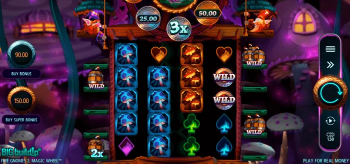 Fire Gnomes 2 Magic Wheel – hovedspillskjermen